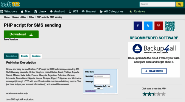 php-script-for-sms-sending.soft112.com