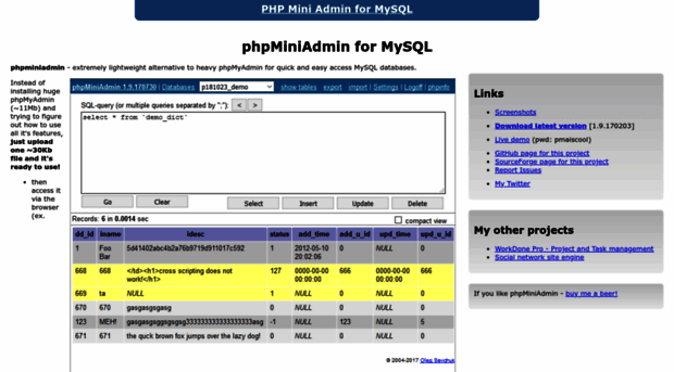 phpminiadmin.sourceforge.net