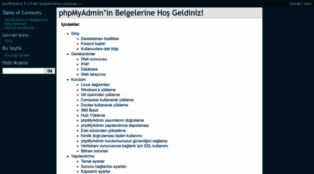 phpmyadmin-turkish.readthedocs.org
