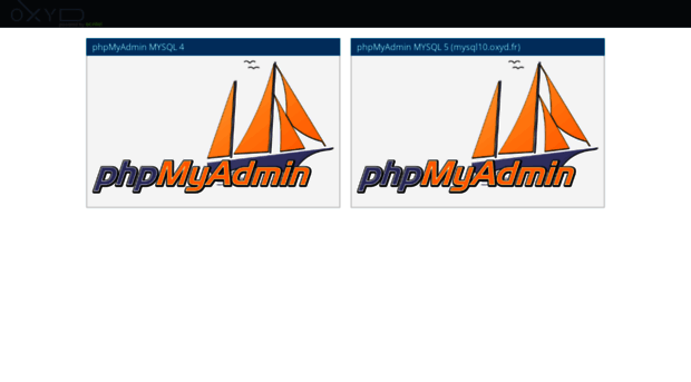 phpmyadmin.oxyd.fr