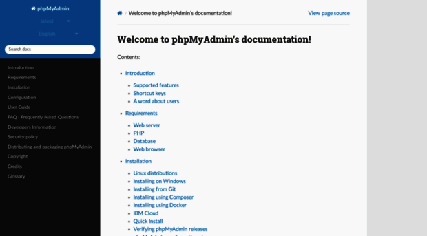 phpmyadmin.readthedocs.org
