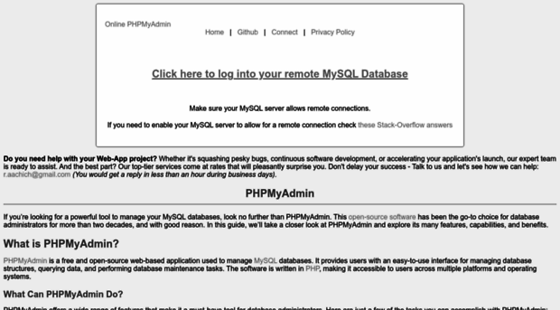 phpmyadminonline.com