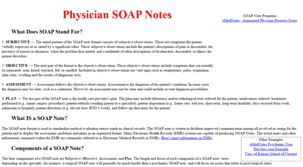 physiciansoapnotes.com
