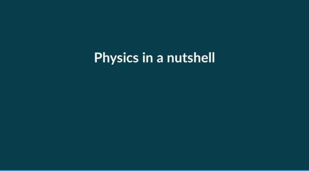 physics-in-a-nutshell.com