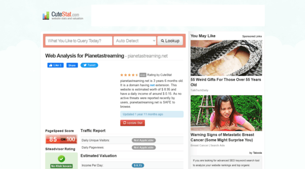 pianetastreaming.net.cutestat.com