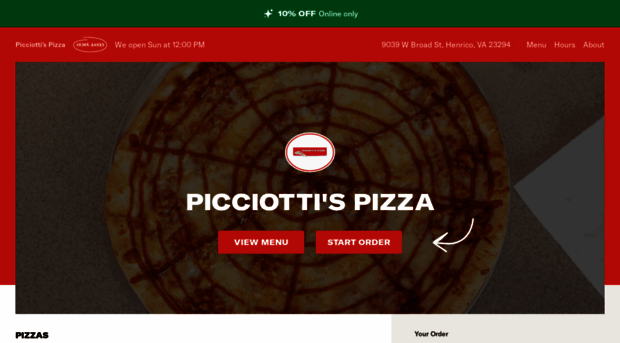 picciottispizzamenu.com