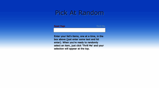 pickatrandom.com