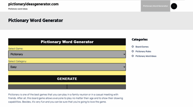 pictionaryideasgenerator.com