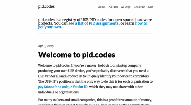 pid.codes