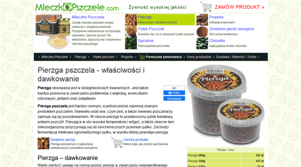 pierzga.mleczkopszczele.com