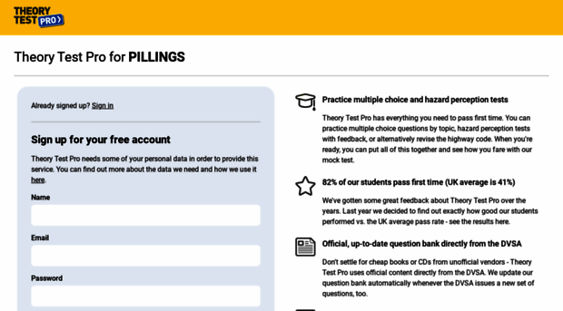 pillings.theorytestpro.co.uk