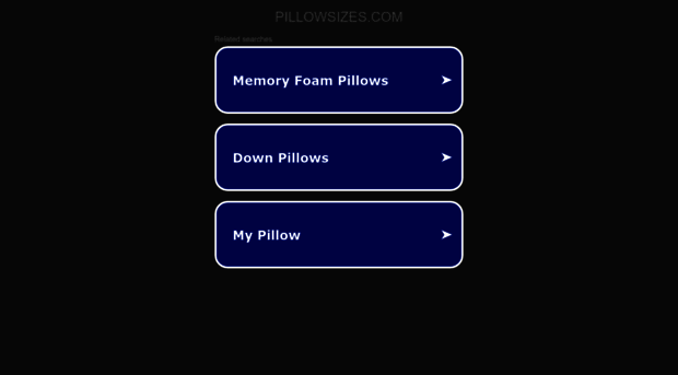 pillowsizes.com