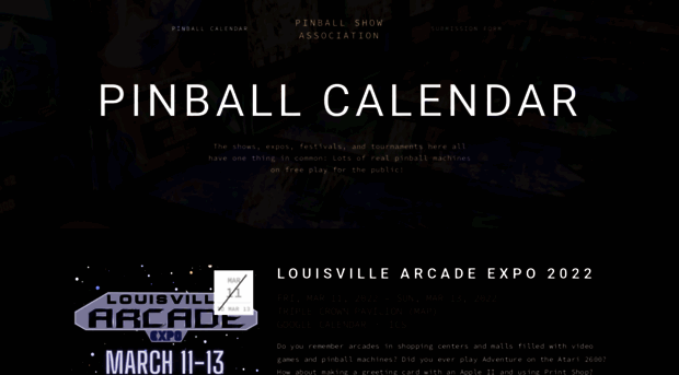 pinballcalendar.com