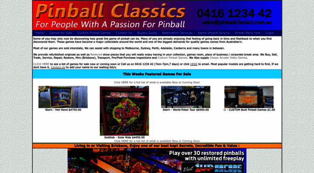 pinballclassics.com