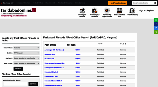 pincode.faridabadonline.in