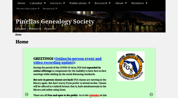 pinellasgenealogysociety.com