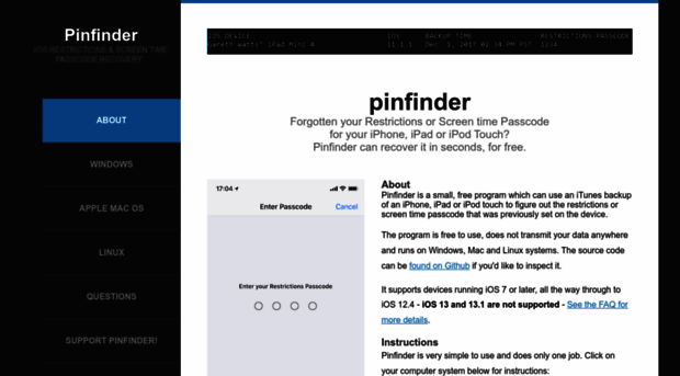 pinfinder.net