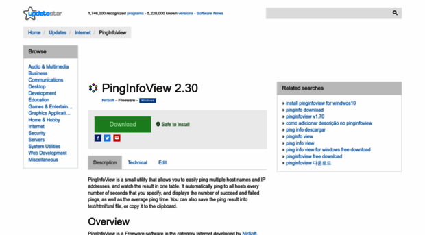 pinginfoview.updatestar.com