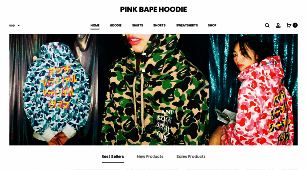 pinkbapehoodies.com