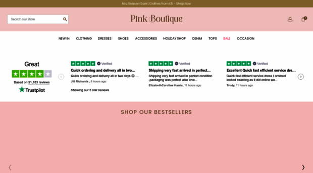 women's dresses pink boutique