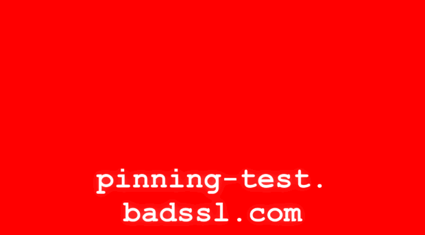 pinning-test.badssl.com - pinning-test.badssl.com - Pinning Test Badssl