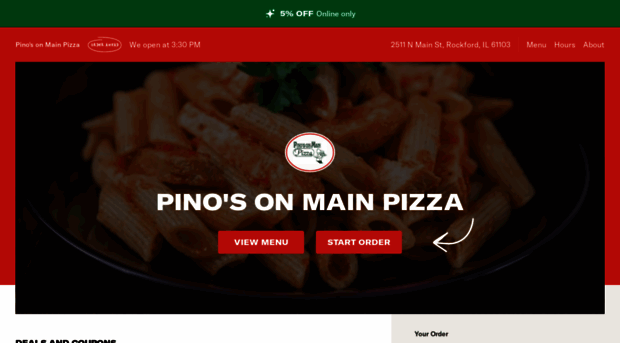 pinosonmainpizza.com