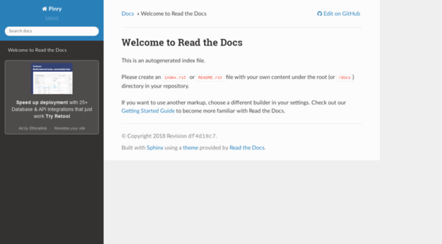 pinry.readthedocs.io