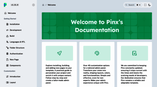pinx-docs.vercel.app - Pinx Admin Template Docs | Wel... - Pinx Docs Vercel