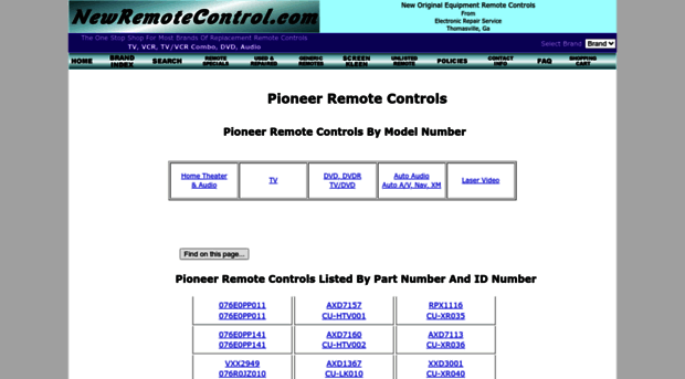 pioneer.newremotecontrol.com