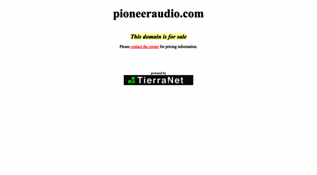 pioneeraudio.com