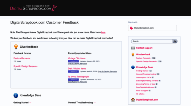 pixelscrapper.uservoice.com