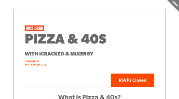 pizza40s.splashthat.com