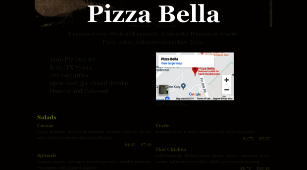 pizzabellakaty.com