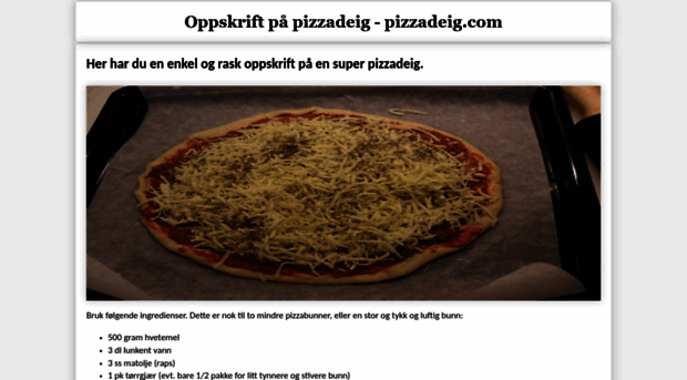 pizzadeig.com