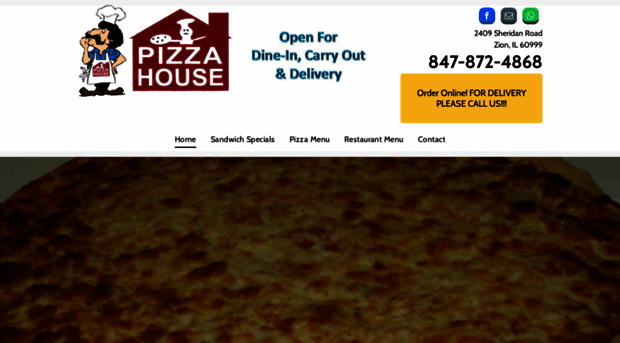 pizzahousezion.com