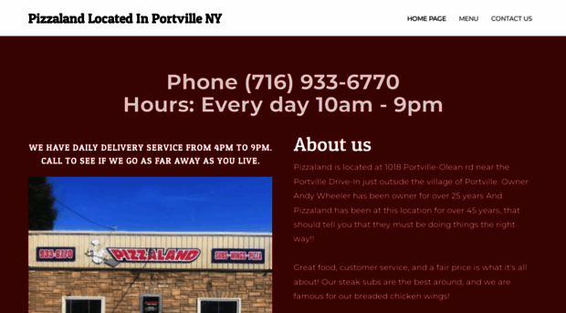 pizzalandportville.com