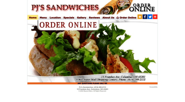 pjssandwiches.com