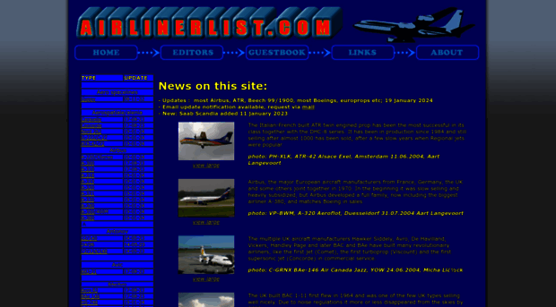 planelist.net