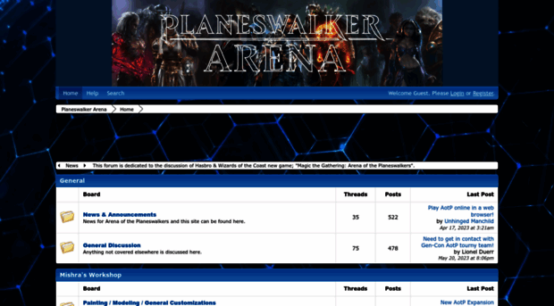 planeswalker-arena.boards.net