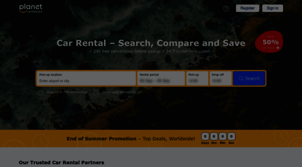 planetrentalcars.com
