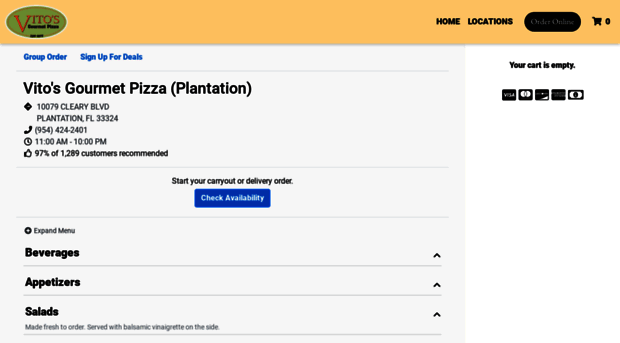 plantation.ordervitosgourmetpizza.com