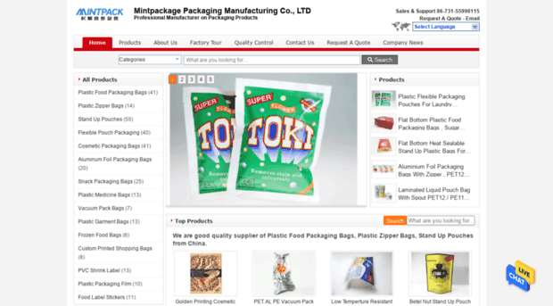 plasticfoodpackagingbags.com