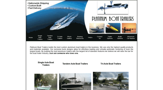 platinumboattrailers.com