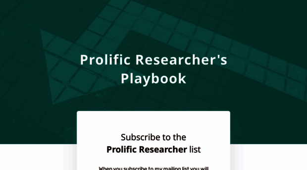 playbook.prolificresearcher.com