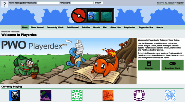 Playerdex Pokemon World Online Com Welcome Pwo Playerdex Playerdex Pokemon World Online