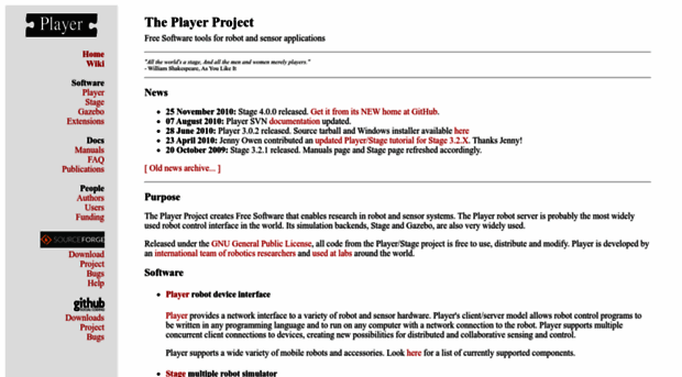 playerstage.sourceforge.net