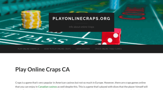 playonlinecraps.org