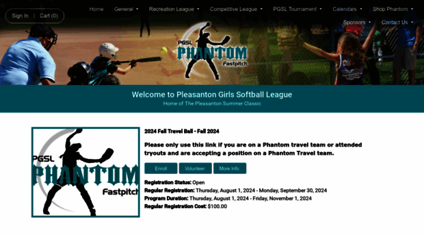 pleasantonsoftball.org