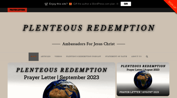 plenteousredemption.com