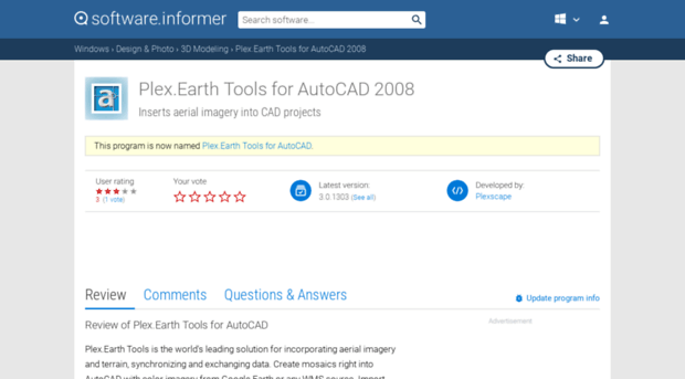 plex-earth-tools-for-autocad-2008.software.informer.com